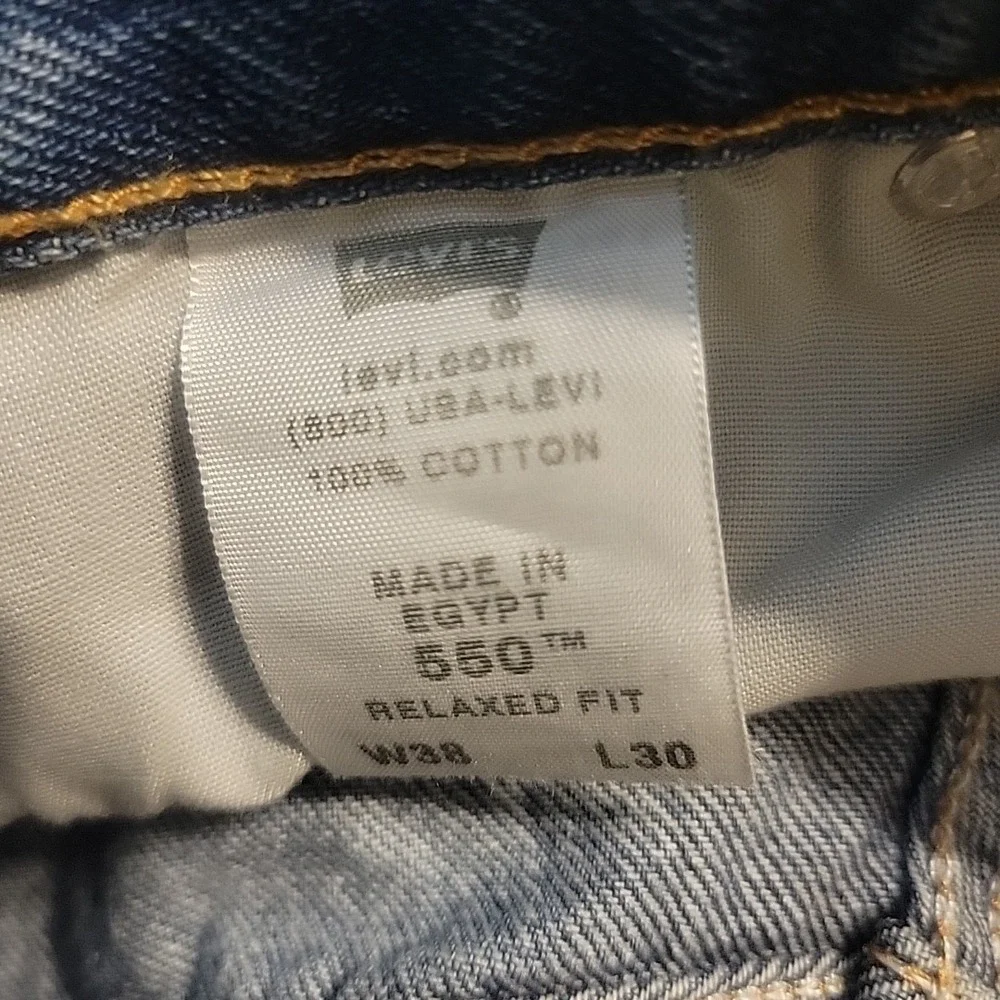 Levi's 550 Jeans Mens 38x30 Blue‎ Relaxed Fit Tapered Denim  NEW